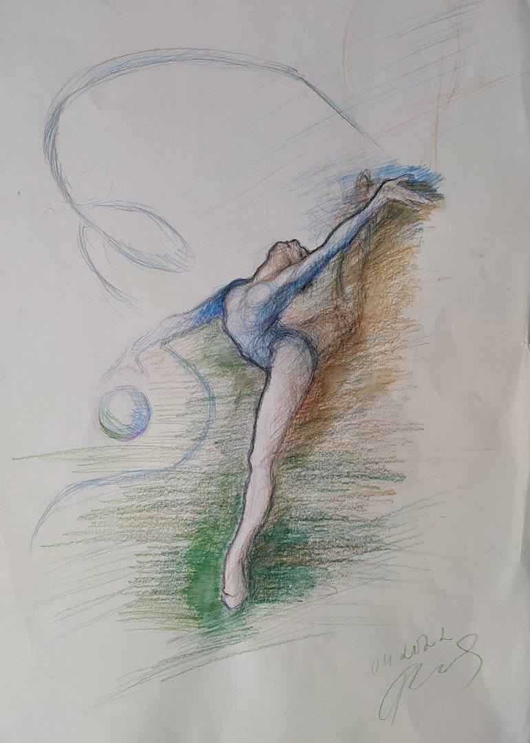 Original Realism Sport Drawing by Ne Znam