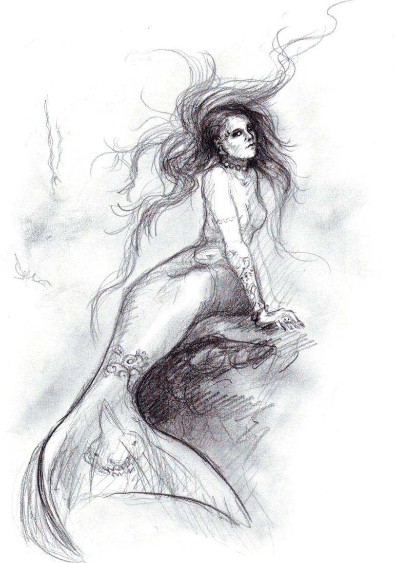 Mermaid Drawing by Ne Znam | Saatchi Art