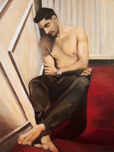 Original Realism Men Paintings by Brian Dennis