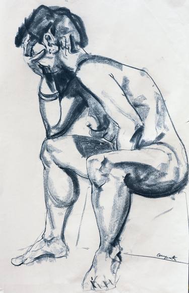 Original Expressionism Nude Drawings by George Sekulic