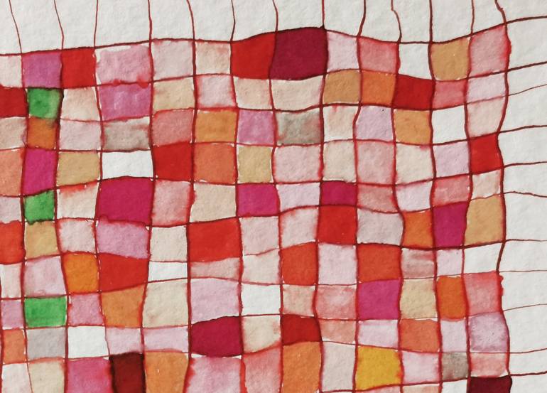 Original Abstract Patterns Painting by Christiane ten Hoevel