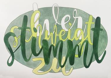 Print of Typography Paintings by Christiane ten Hoevel