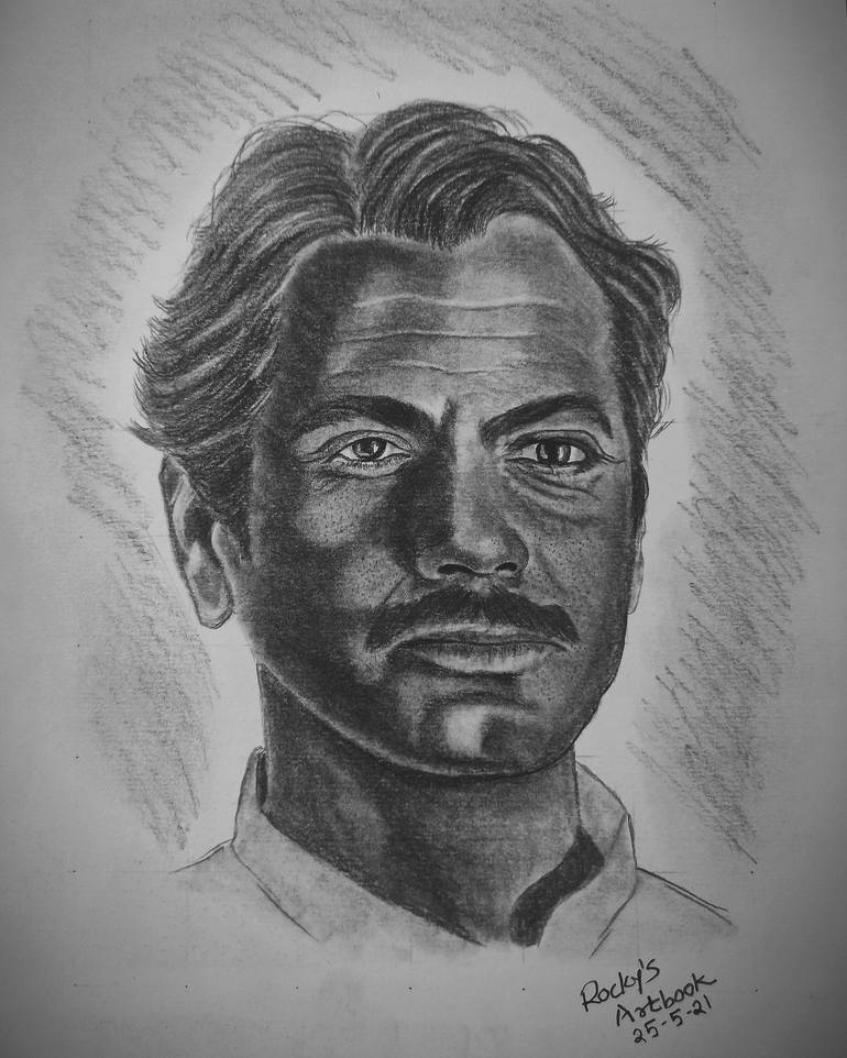 Portrait sketch of Nawazuddin Siddiqui Drawing by RONAK PRAJAPATI ...