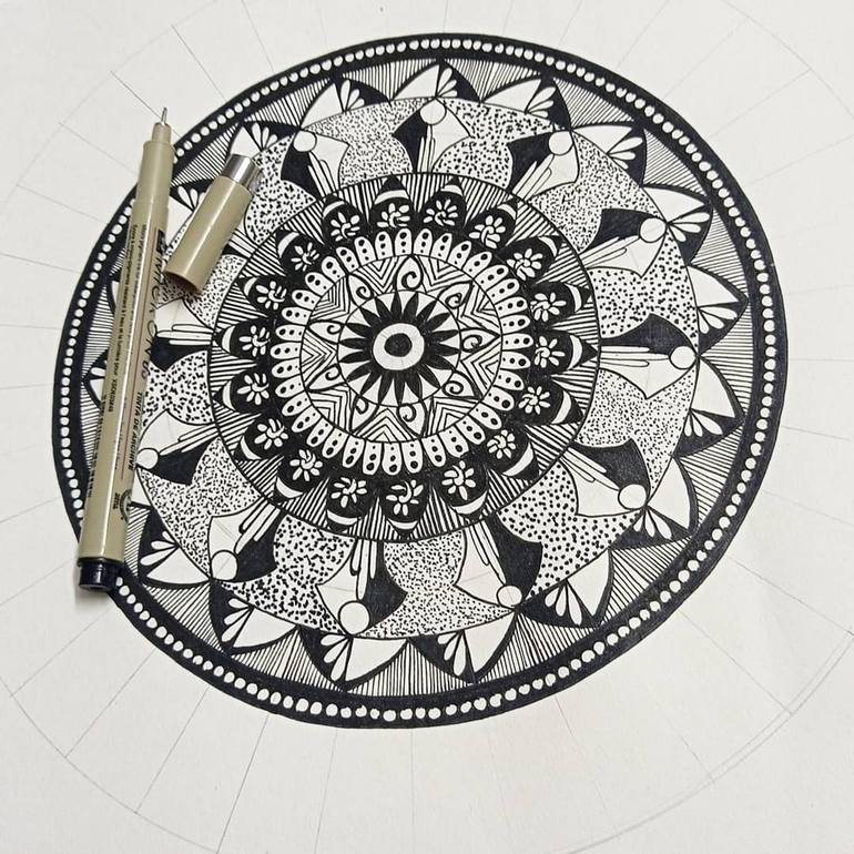 Mandala art piece Drawing by Khushi Shah Saatchi Art