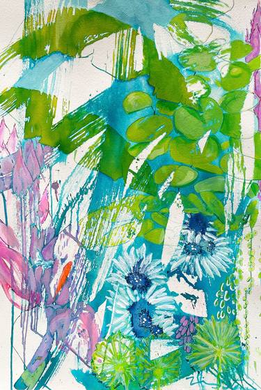 Print of Abstract Expressionism Botanic Paintings by Kimberly Stein