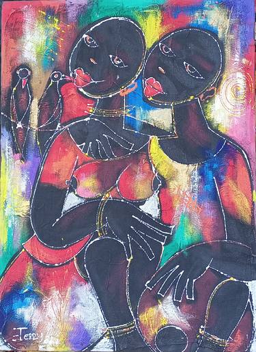 True love painting, Couple love painting, Valentine's day gift thumb