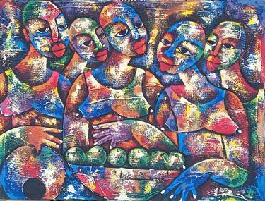 Print of Women Paintings by Jafeth Moiane