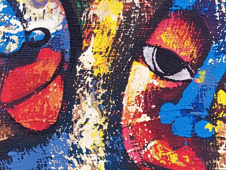 Original Art Deco Women Painting by Jafeth Moiane