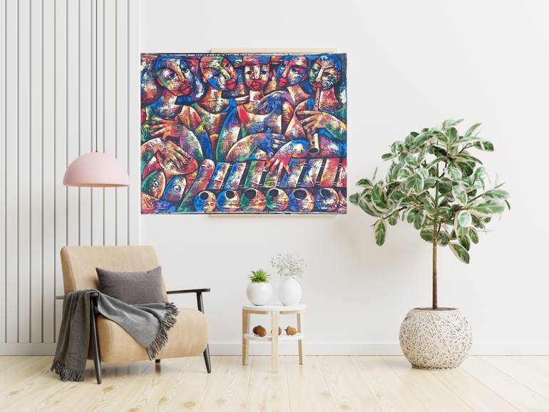 Original Abstract Music Painting by Jafeth Moiane