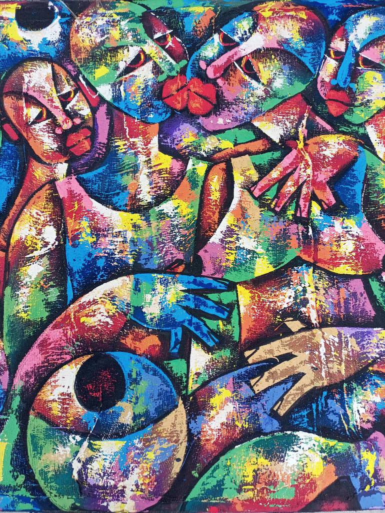 Original Abstract Water Painting by Jafeth Moiane