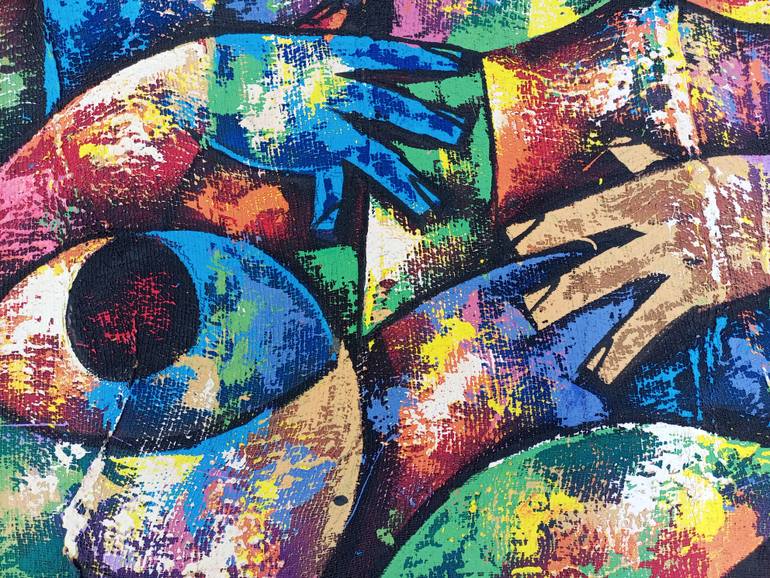 Original Abstract Water Painting by Jafeth Moiane