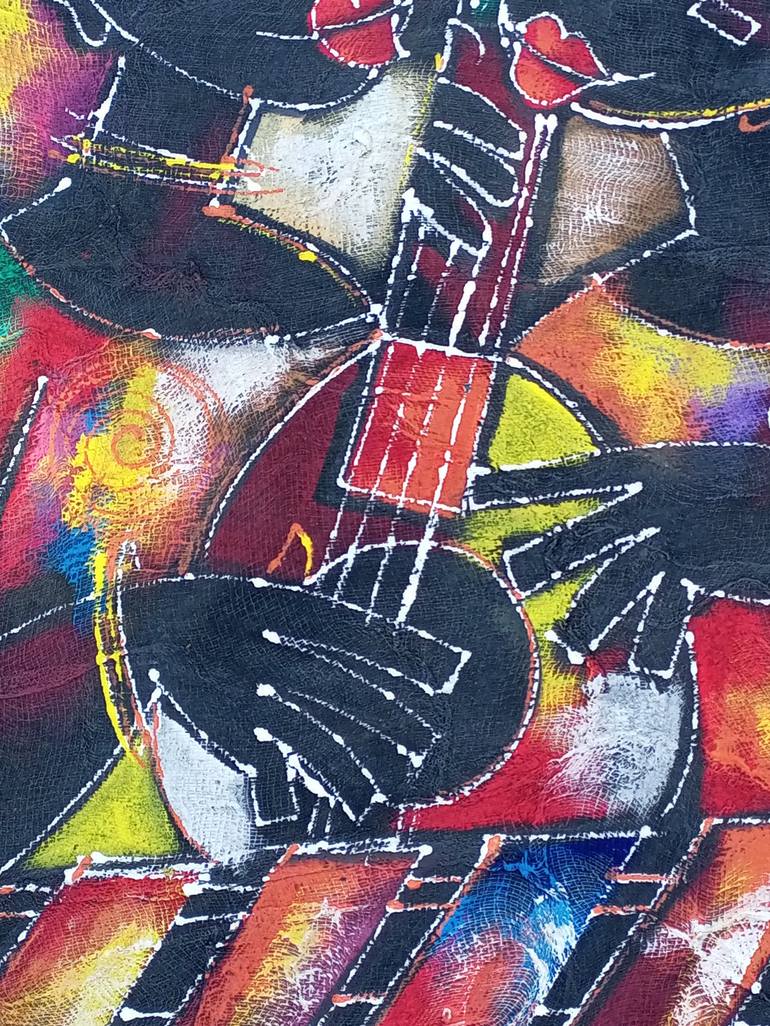 Original Figurative Music Painting by Jafeth Moiane