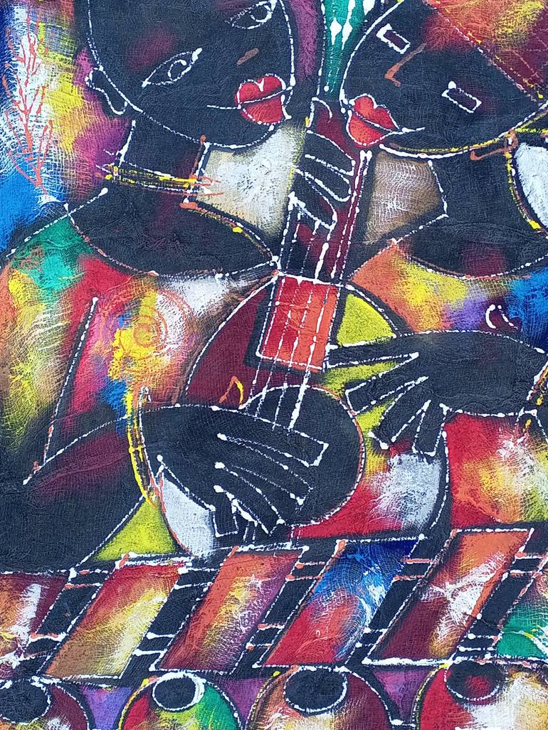 Original Figurative Music Painting by Jafeth Moiane