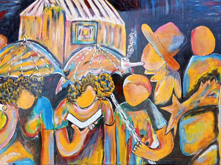 Original Figurative Music Painting by Jafeth Moiane