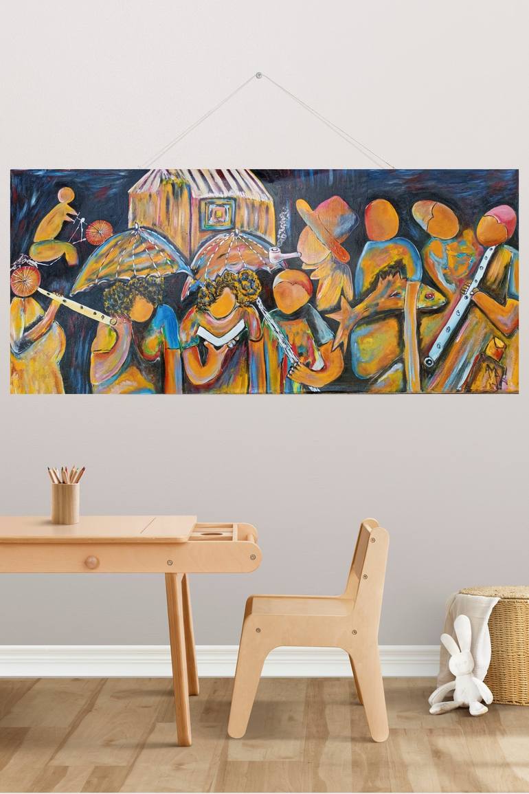 Original Abstract Music Painting by Jafeth Moiane