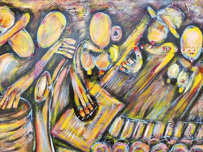 Original Figurative Music Painting by Jafeth Moiane