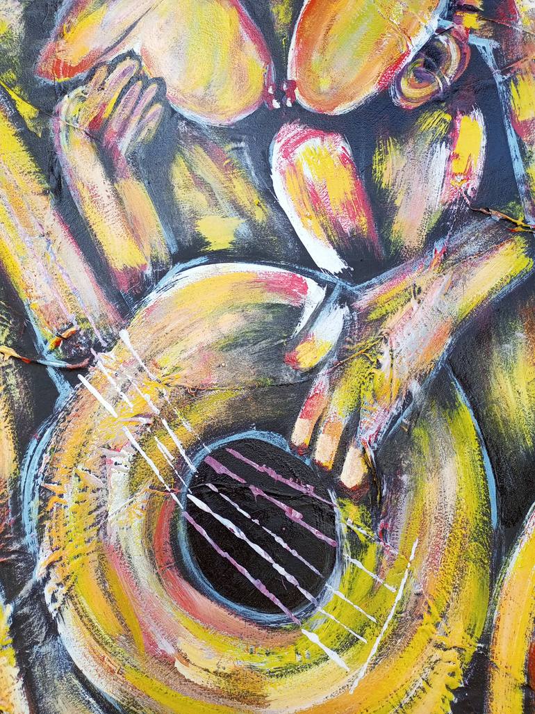 Original Abstract Music Painting by Jafeth Moiane