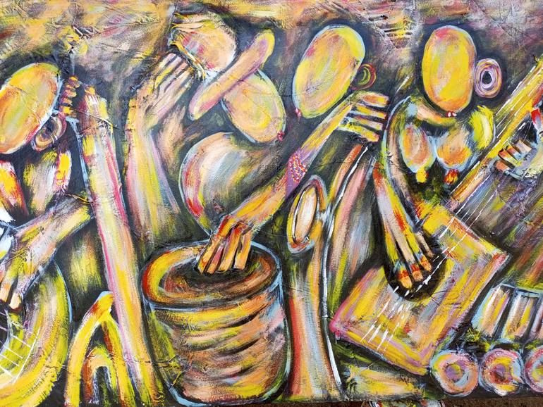 Original Abstract Music Painting by Jafeth Moiane
