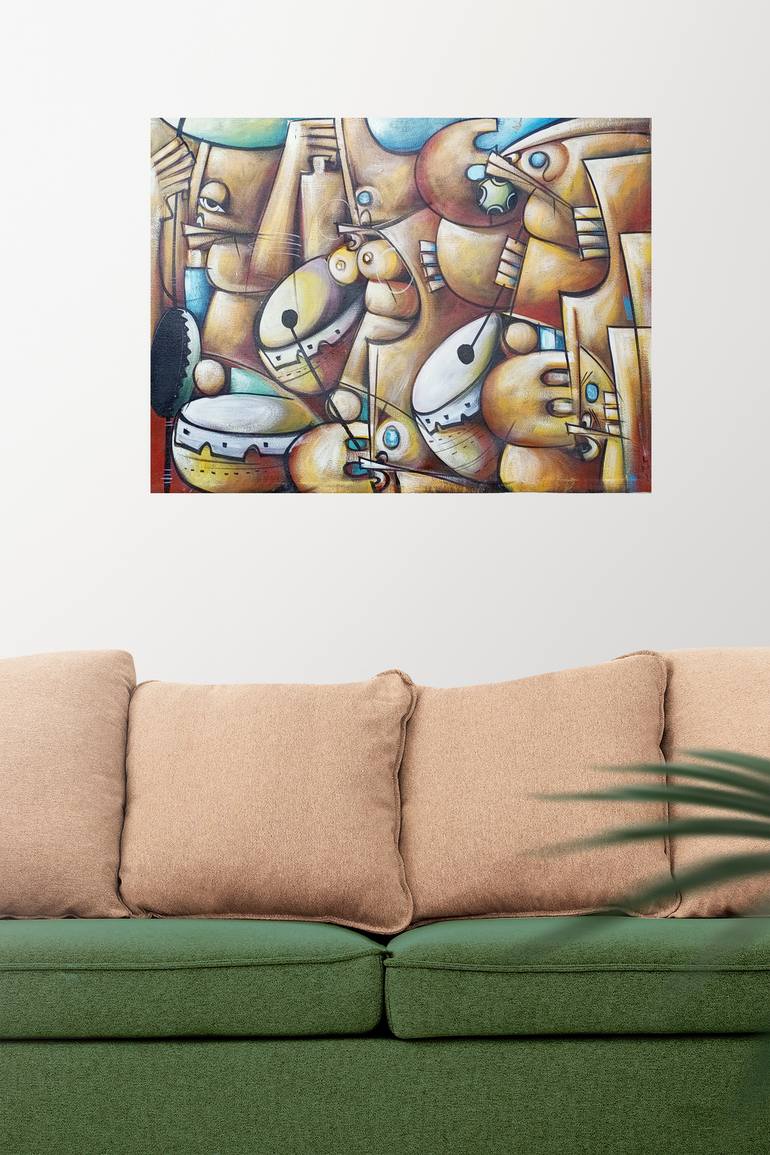 Original Abstract Music Painting by Jafeth Moiane