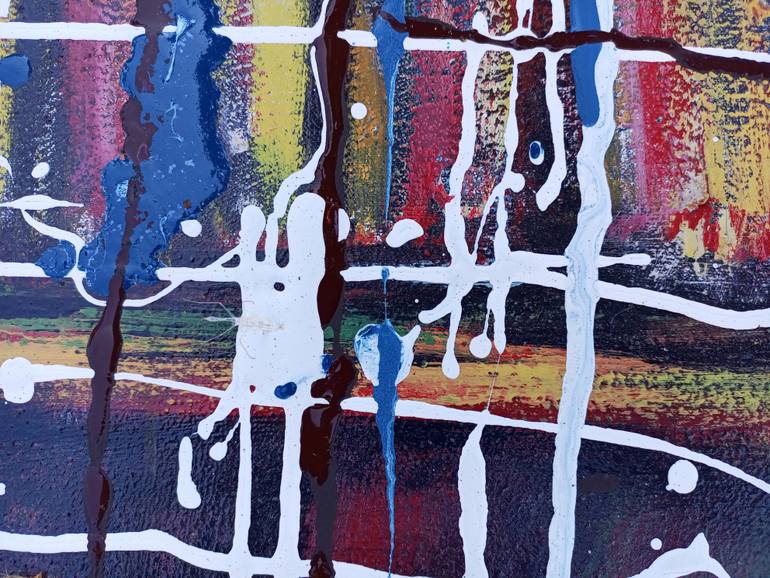 Original Abstract Expressionism Abstract Painting by Jafeth Moiane