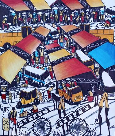 Print of Figurative Transportation Paintings by Jafeth Moiane