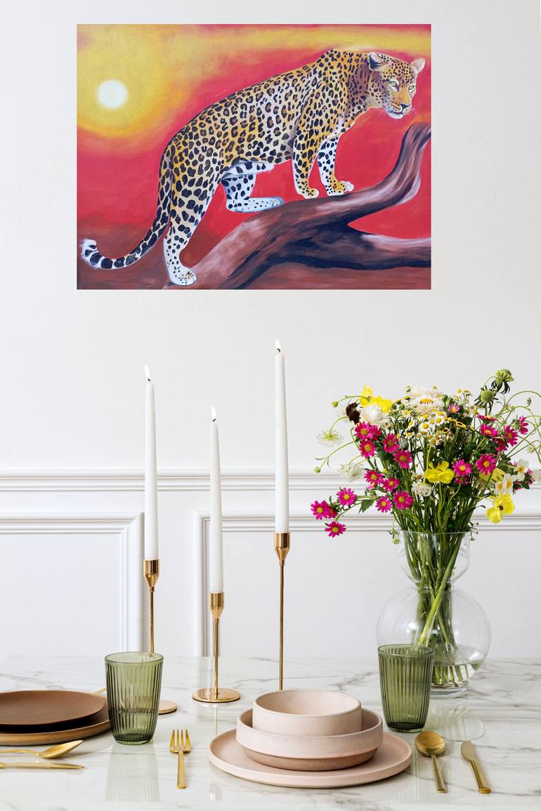 Original Art Deco Animal Painting by Jafeth Moiane