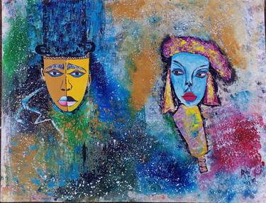 Print of Figurative Love Paintings by Jafeth Moiane