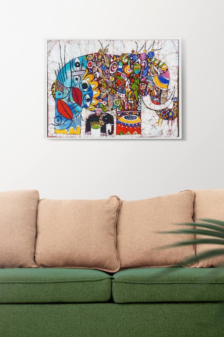 Original Abstract Animal Painting by Jafeth Moiane