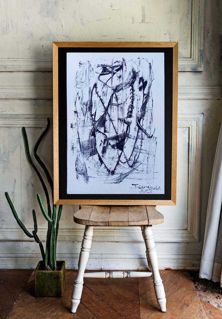 Original Abstract Drawing by Jafeth Moiane