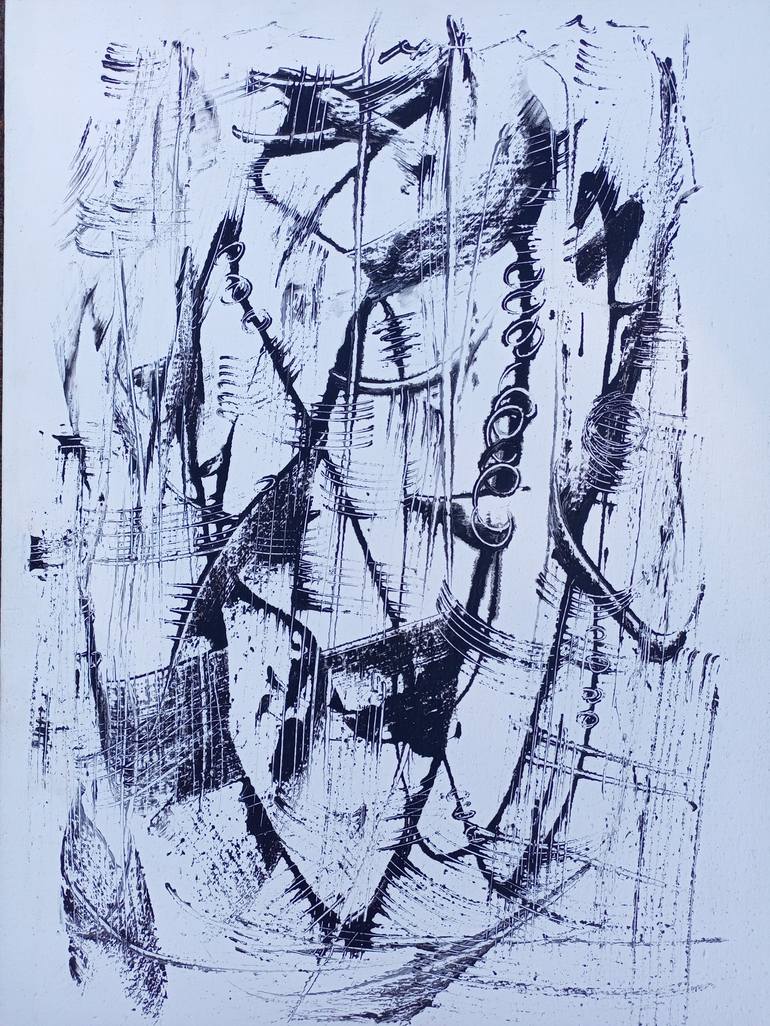 Original Abstract Drawing by Jafeth Moiane