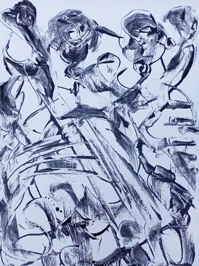 Original Abstract Drawing by Jafeth Moiane