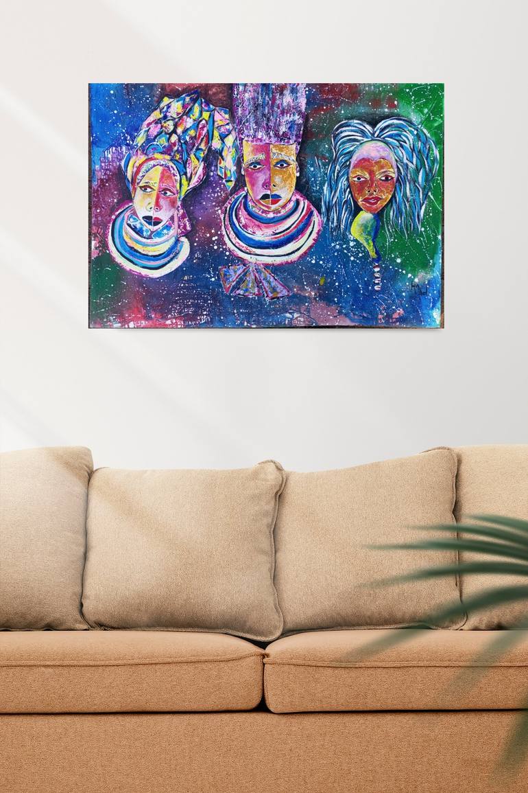 Original Family Painting by Jafeth Moiane