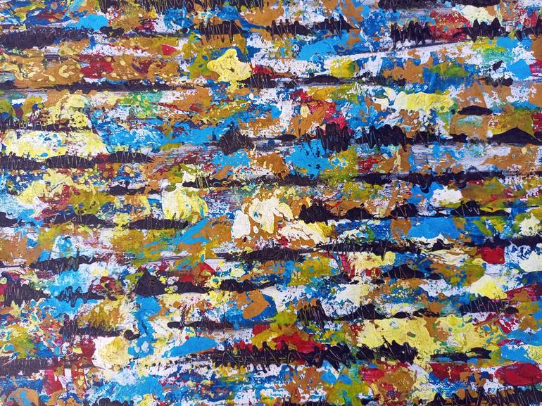 Original Abstract Expressionism Abstract Painting by Jafeth Moiane