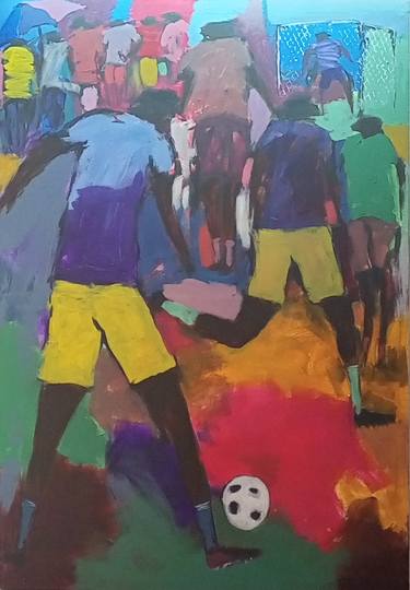 Original Figurative Sports Paintings by Jafeth Moiane