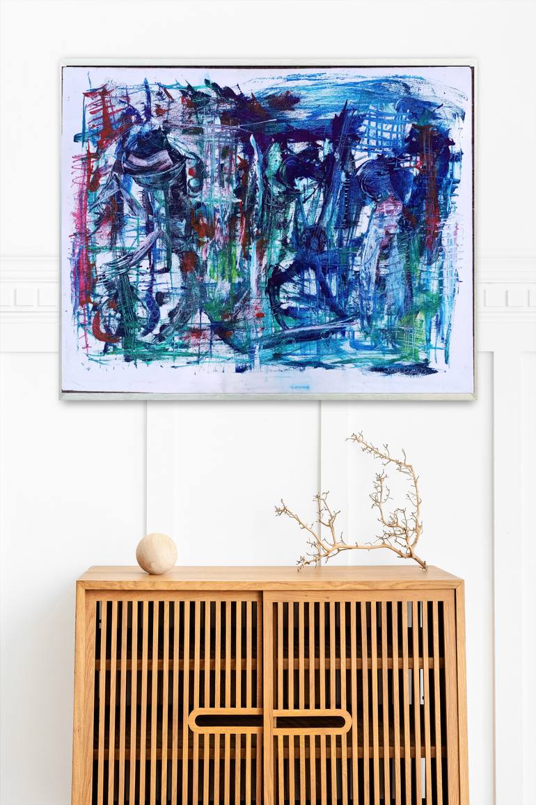 Original Abstract Expressionism Abstract Painting by Jafeth Moiane
