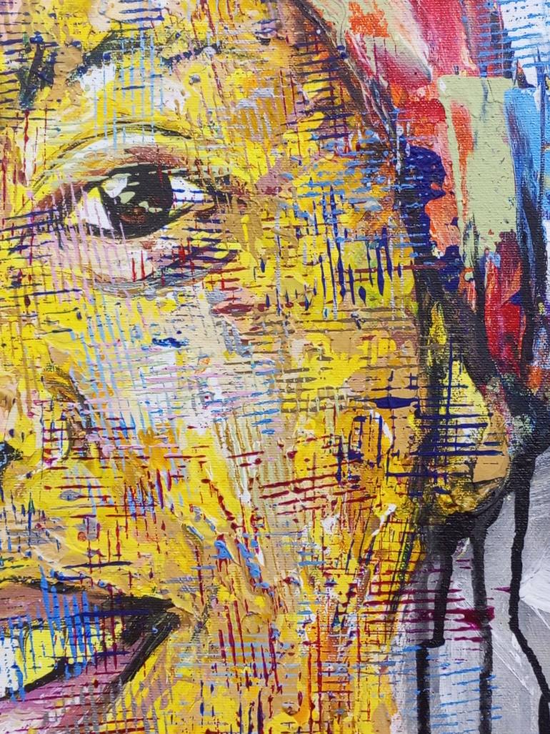 Original Abstract Women Painting by Jafeth Moiane