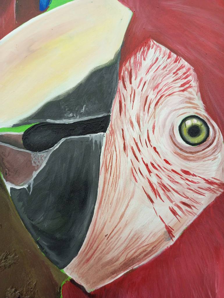 Original Art Deco Animal Painting by Jafeth Moiane