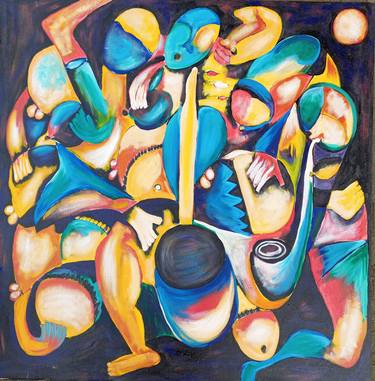 Print of Figurative Music Paintings by Jafeth Moiane