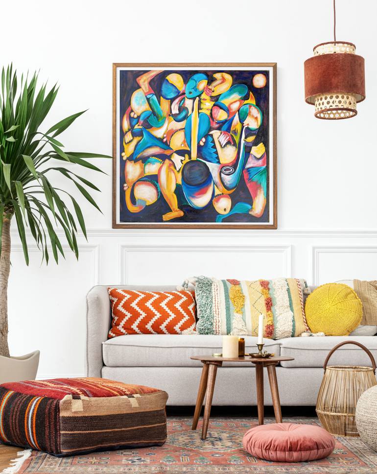 Original Abstract Music Painting by Jafeth Moiane