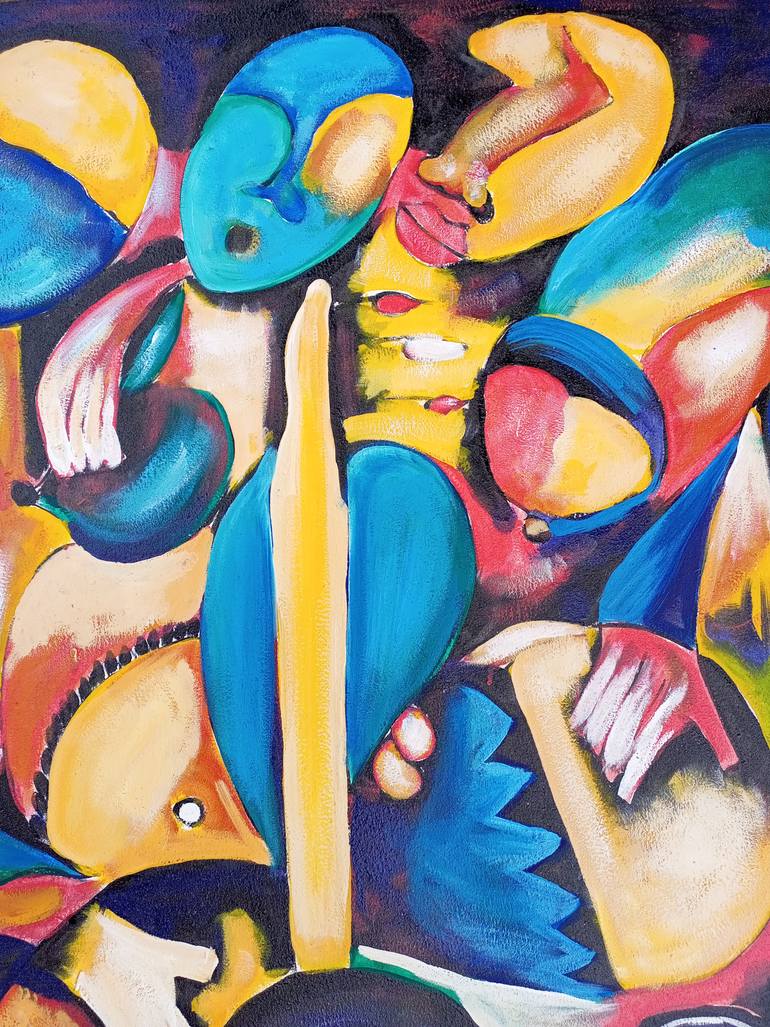 Original Abstract Music Painting by Jafeth Moiane