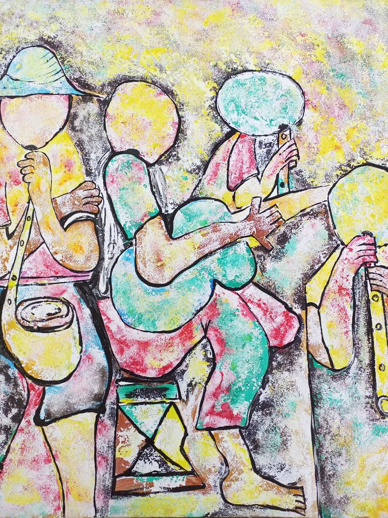 Original Abstract Music Painting by Jafeth Moiane