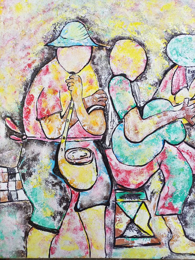 Original Abstract Music Painting by Jafeth Moiane