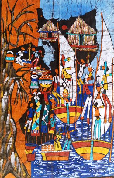 Mozambique map, African artist, Black artists, Wall art batik thumb