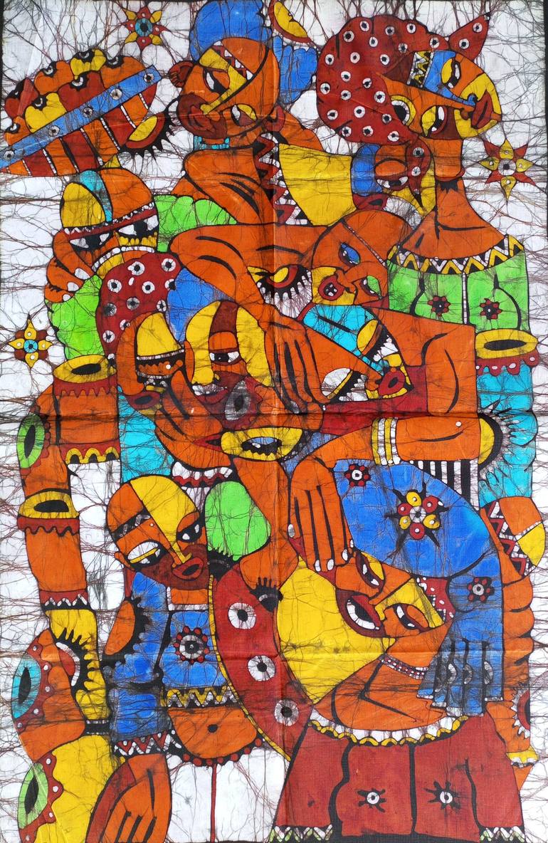 Print of Figurative Family Paintings by Jafeth Moiane