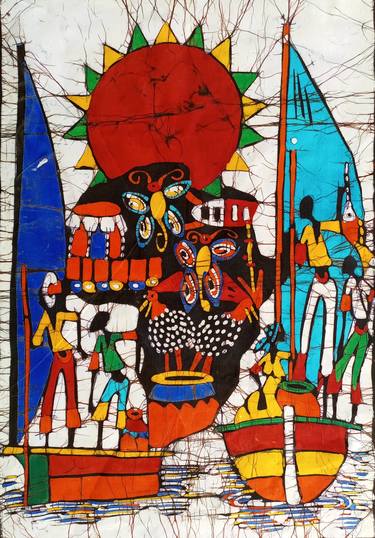 Africa map art, African art market, Eminent African artists, thumb