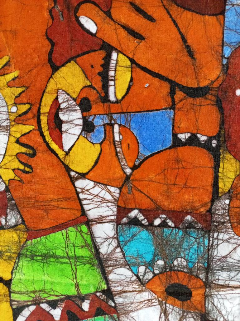 Original Abstract Women Painting by Jafeth Moiane