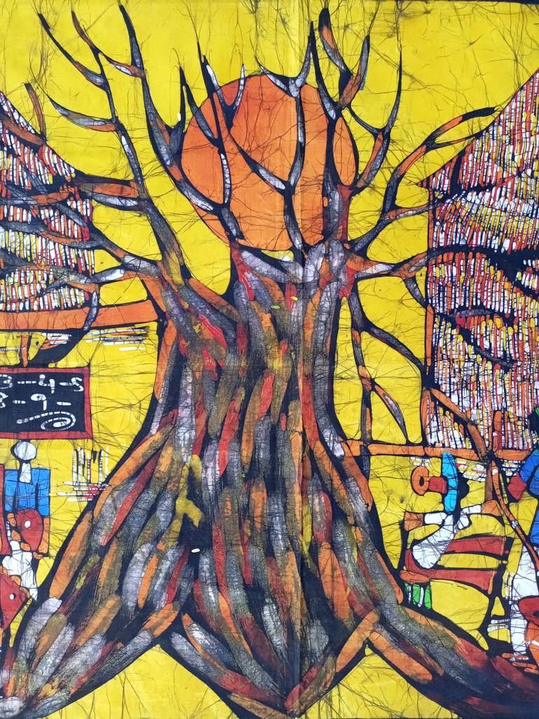 Original Abstract People Painting by Jafeth Moiane