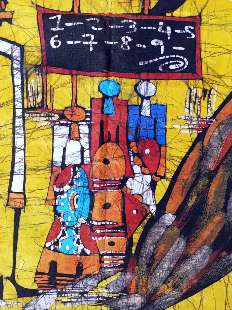 Original Abstract People Painting by Jafeth Moiane