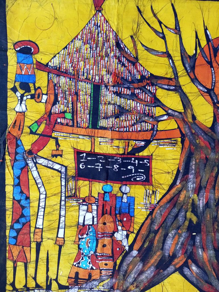 Original Abstract People Painting by Jafeth Moiane