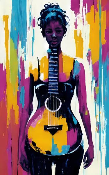 Harmony of the woman guitarist", Masterpiece, thumb